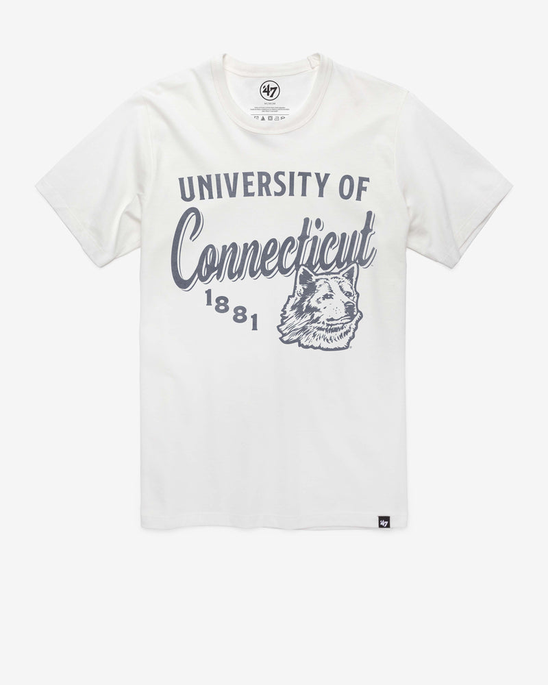 CONNECTICUT HUSKIES UCONN VINTAGE DIAG SCRIPT '47 FRANKLIN TEE