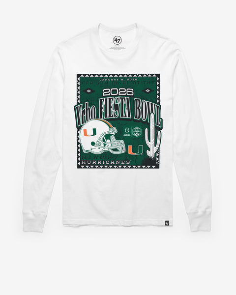 MIAMI HURRICANES FIESTA BOWL '47 FRANKLIN LONG SLEEVE TEE