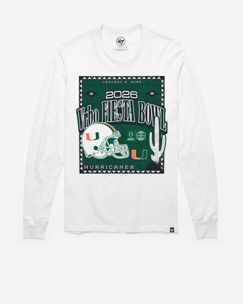 MIAMI HURRICANES FIESTA BOWL '47 FRANKLIN LONG SLEEVE TEE