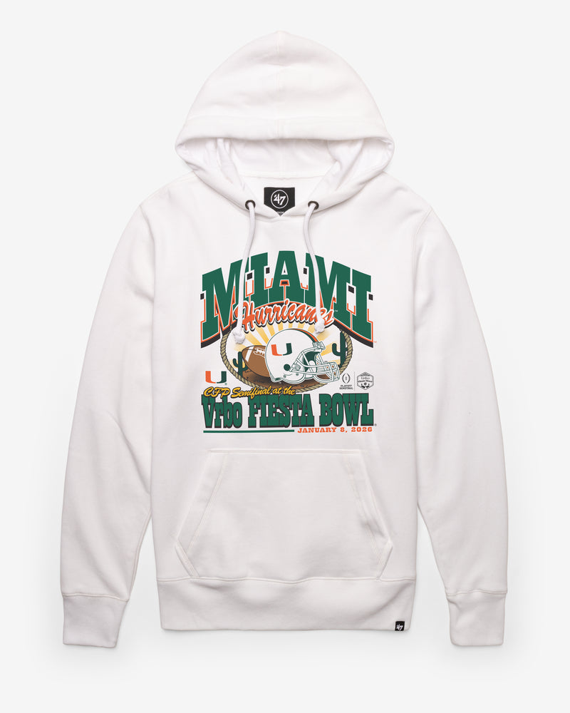 MIAMI HURRICANES FIESTA BOWL '47 HEADLINE HOOD