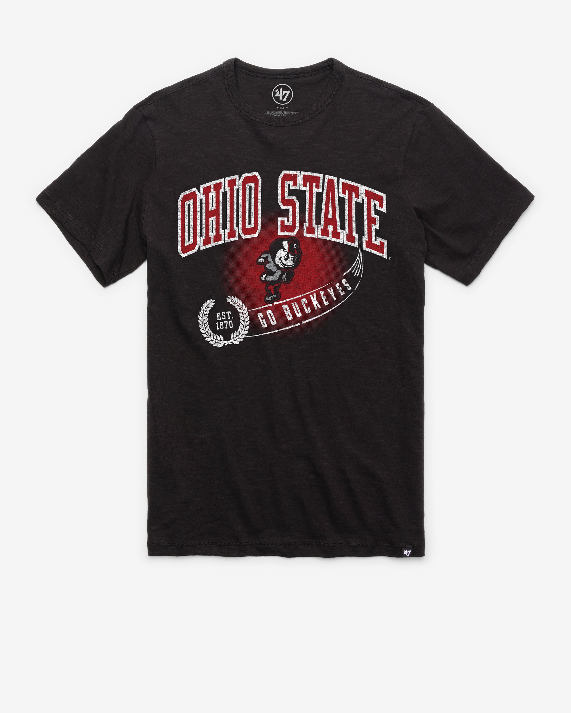 OHIO STATE BUCKEYES VINTAGE STREAK '47 SCRUM TEE