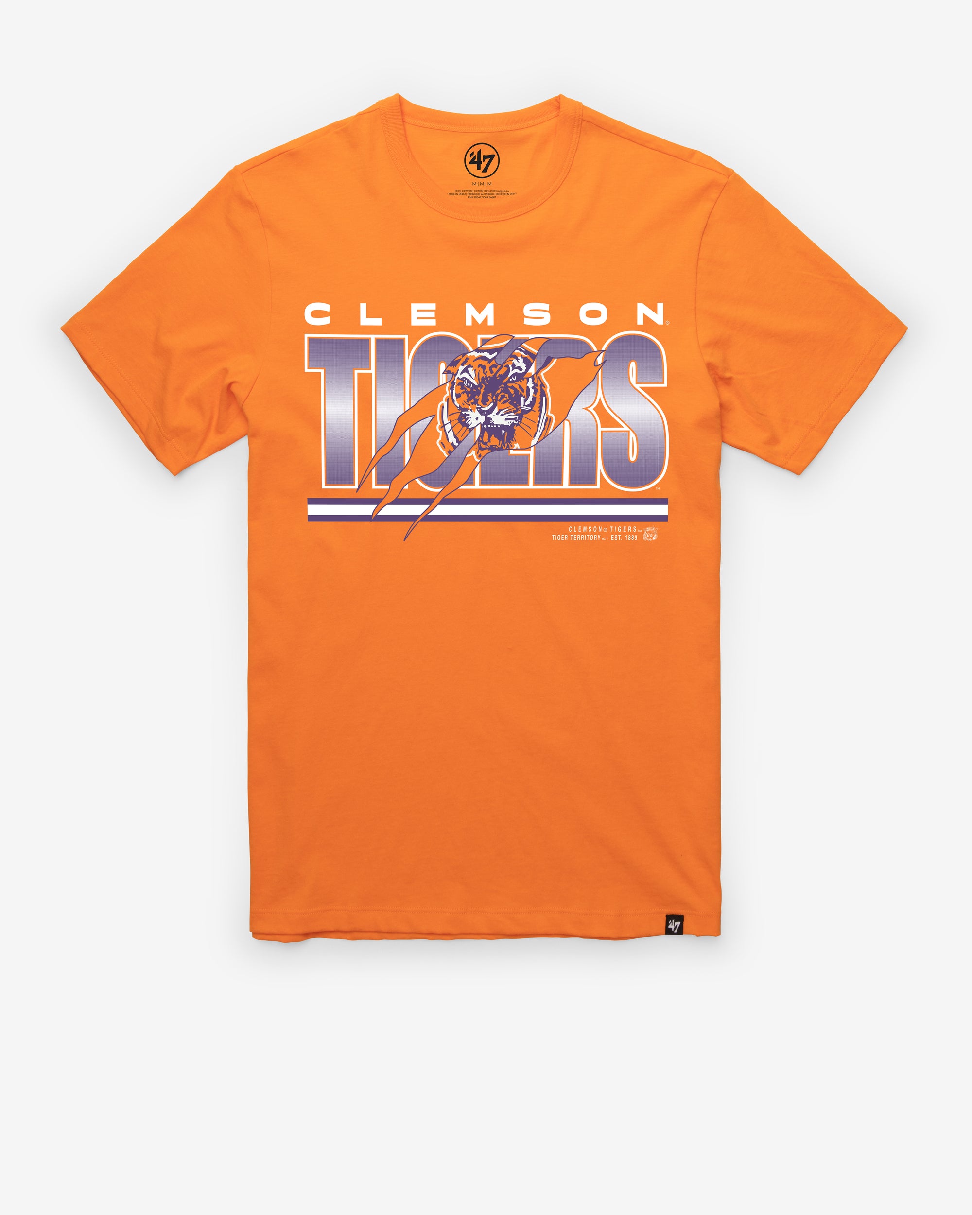 CLEMSON TIGERS VINTAGE THUNDER RIP '47 FRANKLIN TEE