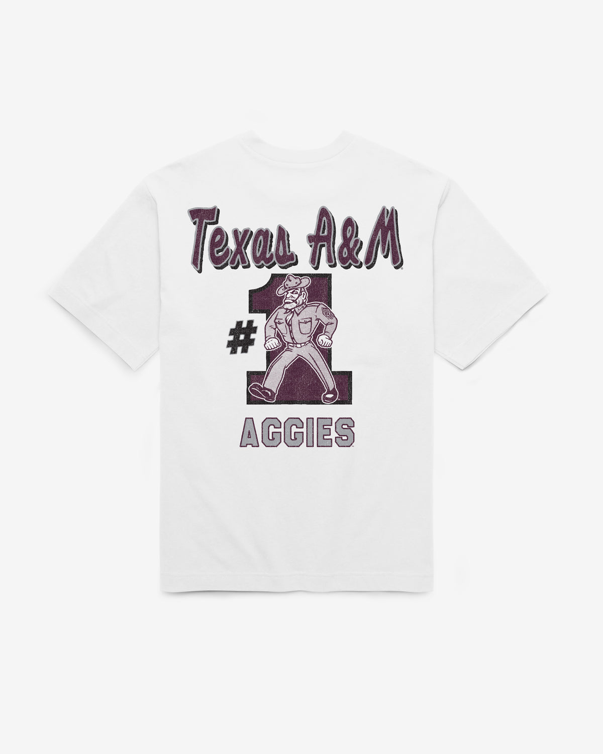 TEXAS A&M AGGIES VINTAGE CAMPUS MASCOT BACKER '47 FOUNDATION TEE