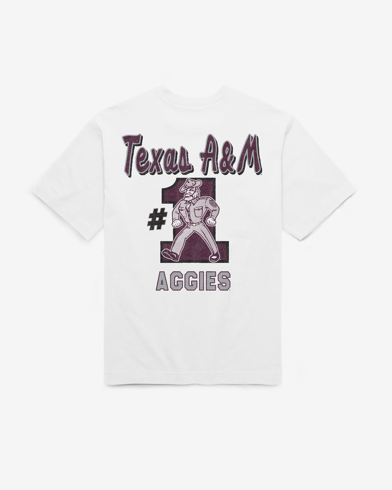TEXAS A&M AGGIES VINTAGE CAMPUS MASCOT BACKER '47 FOUNDATION TEE