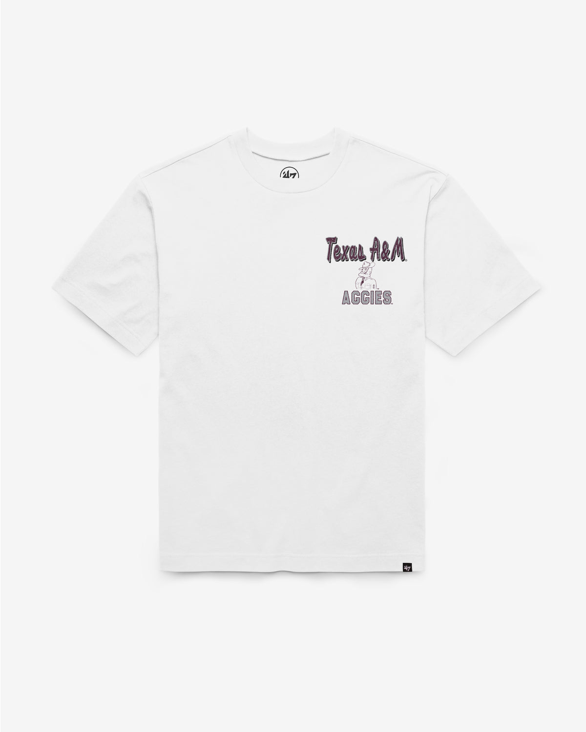 TEXAS A&M AGGIES VINTAGE CAMPUS MASCOT BACKER '47 FOUNDATION TEE