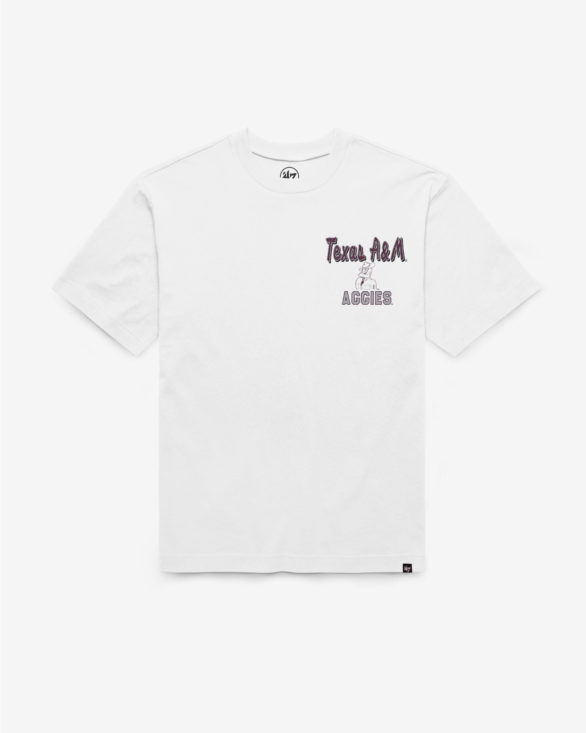 TEXAS A&M AGGIES VINTAGE CAMPUS MASCOT BACKER '47 FOUNDATION TEE