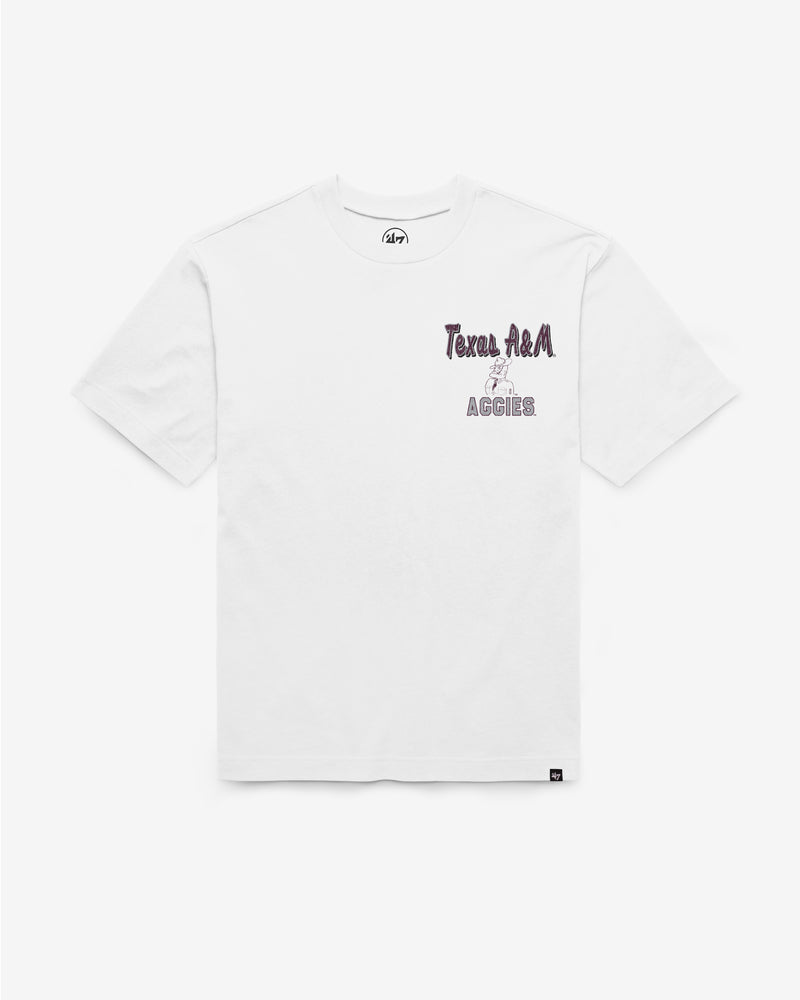 TEXAS A&M AGGIES VINTAGE CAMPUS MASCOT BACKER '47 FOUNDATION TEE