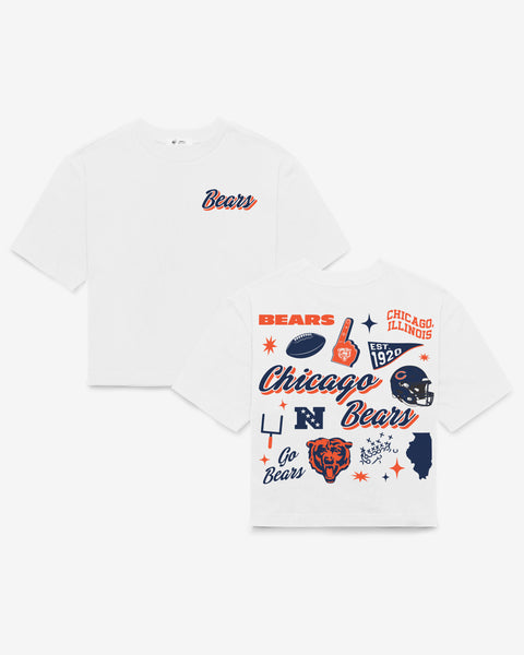 CHICAGO BEARS COLLAGE SCRIPT '47 REED CITY TEE WOMENS