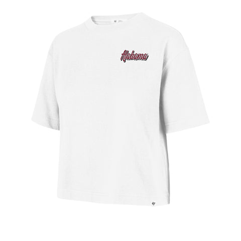 ALABAMA CRIMSON TIDE COLLAGE SCRIPT '47 REED CITY TEE WOMENS