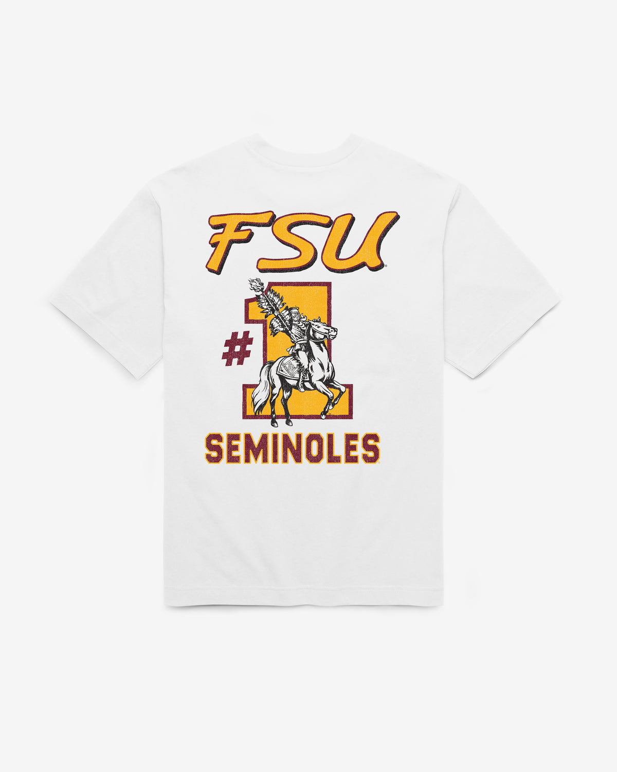 FLORIDA STATE SEMINOLES VINTAGE CAMPUS MASCOT BACKER '47 FOUNDATION TEE
