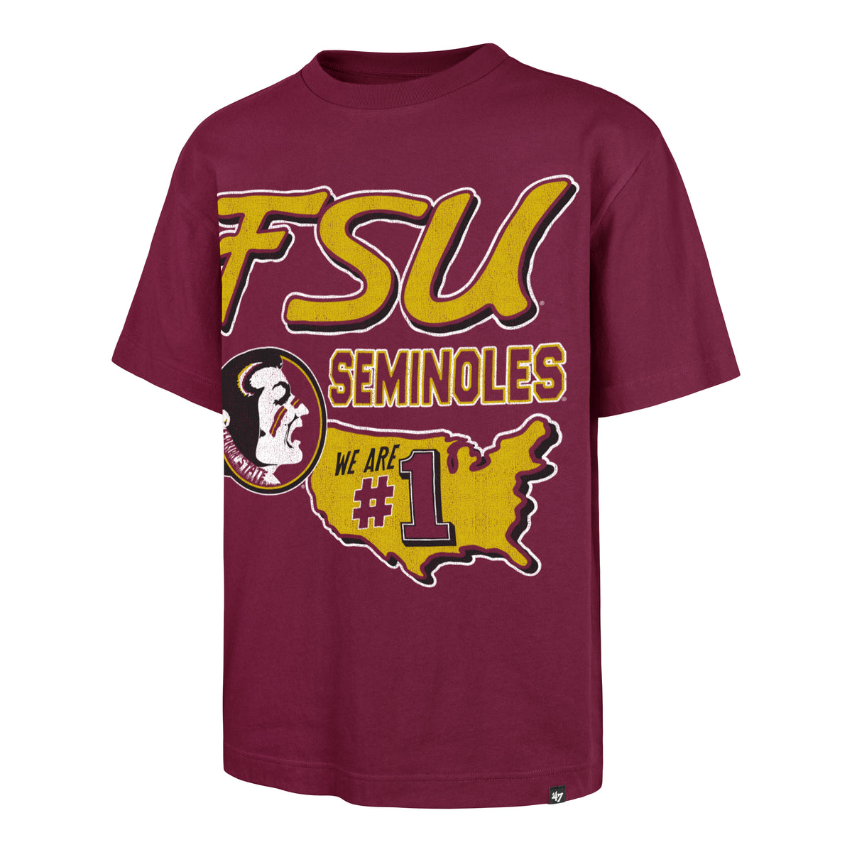 FLORIDA STATE SEMINOLES VINTAGE MASCOT MANIA '47 FOUNDATION TEE