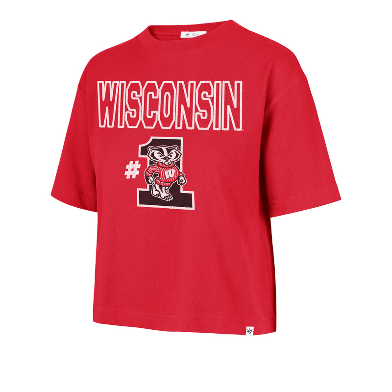 WISCONSIN BADGERS FIRST RANK '47 FOUNDATION CROP TEE WOMENS