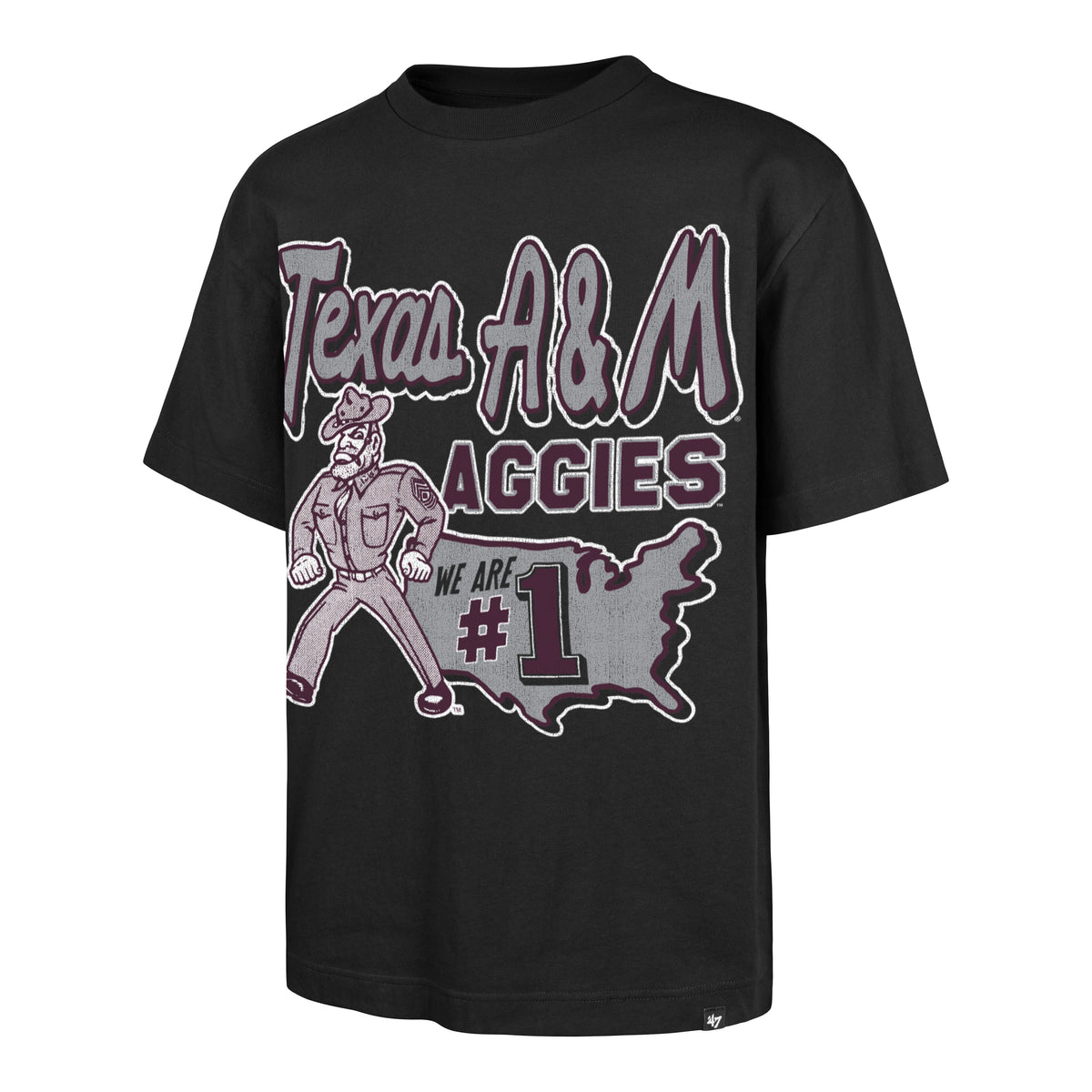 TEXAS A&M AGGIES VINTAGE MASCOT MANIA '47 FOUNDATION TEE