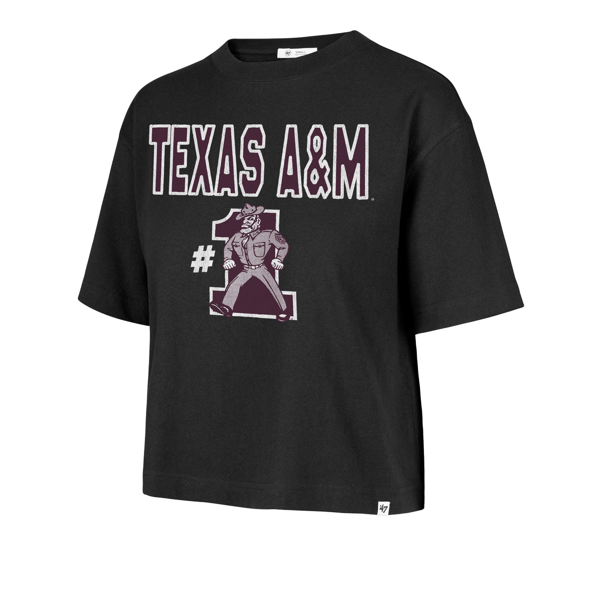 TEXAS A&M AGGIES VINTAGE FIRST RANK '47 FOUNDATION CROP TEE WOMENS