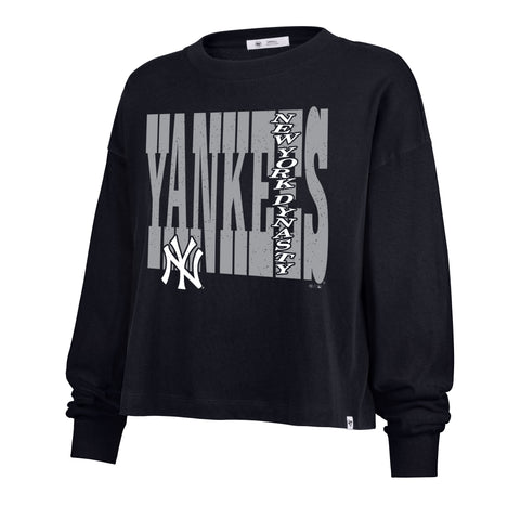 NEW YORK YANKEES BOLD STACK '47 SYDNEY LONG SLEEVE TEE WOMENS