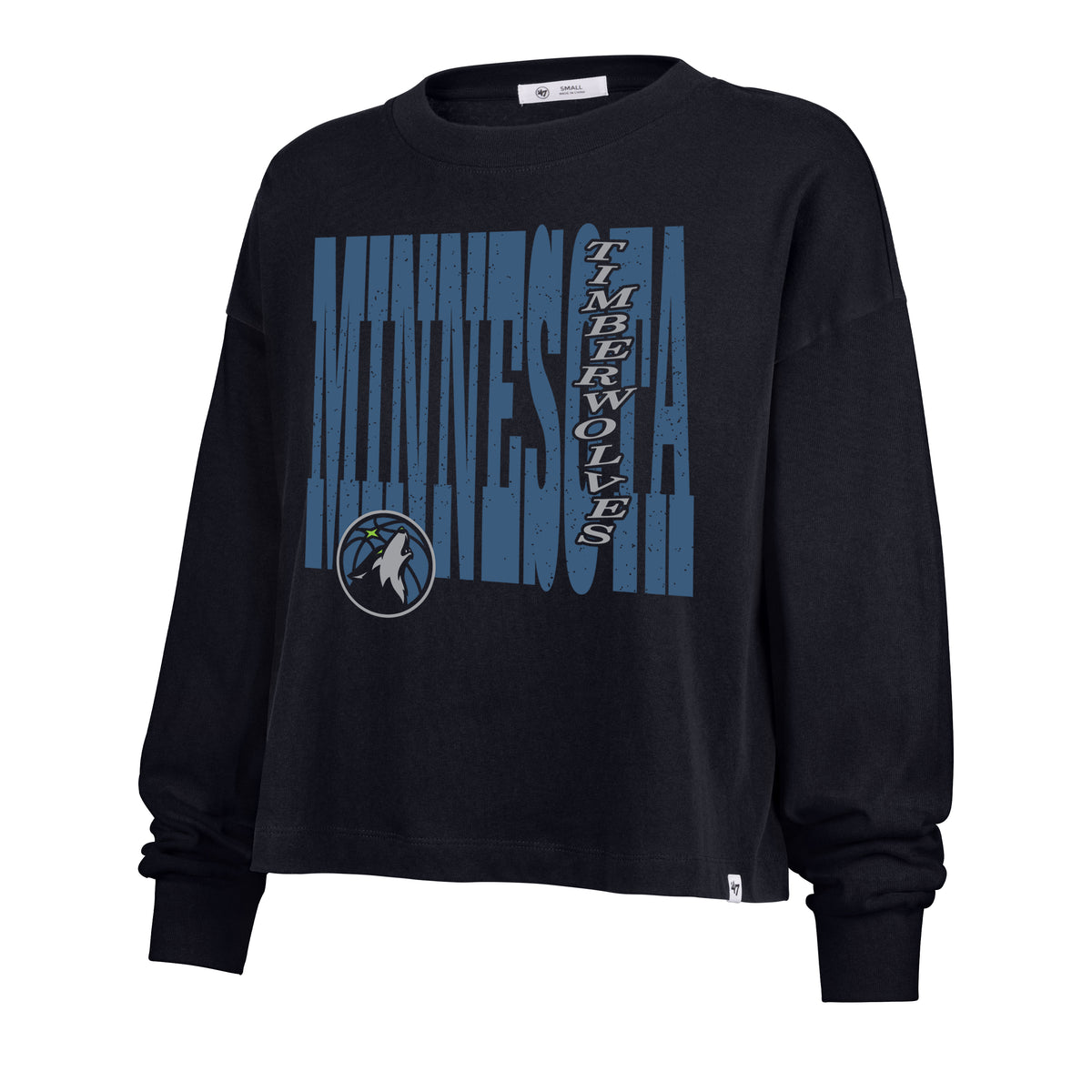 MINNESOTA TIMBERWOLVES BOLD STACK '47 SYDNEY LONG SLEEVE TEE WOMENS