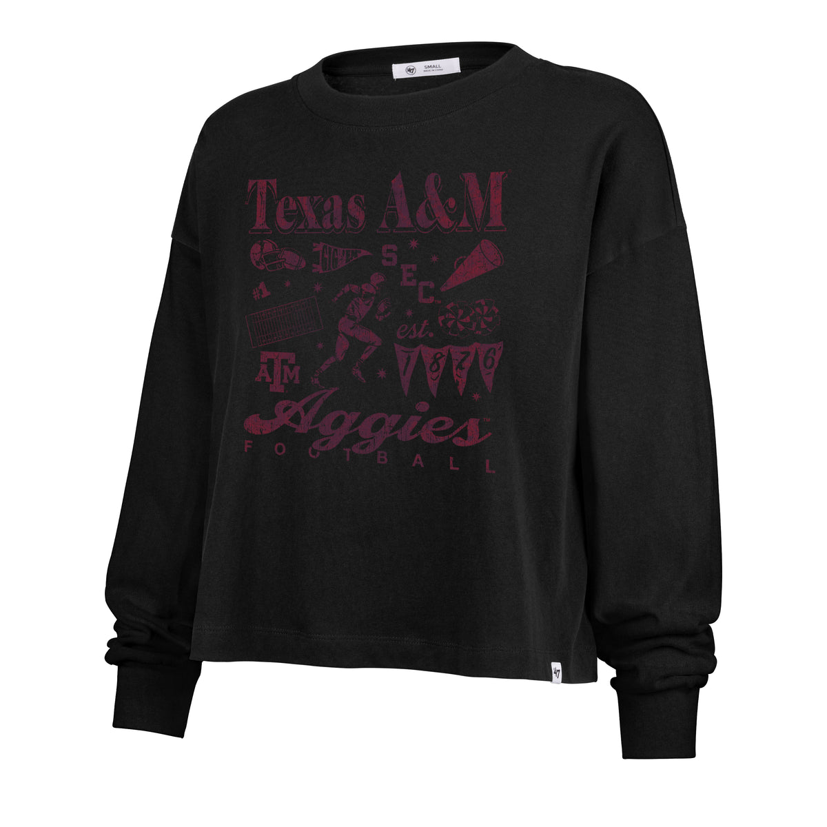 TEXAS A&M AGGIES TEAM COLLAGE '47 SYDNEY LONG SLEEVE TEE WOMENS