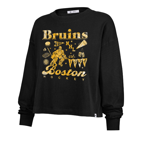 BOSTON BRUINS TEAM COLLAGE '47 SYDNEY LONG SLEEVE TEE WOMENS