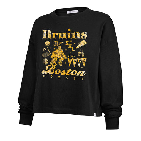 BOSTON BRUINS TEAM COLLAGE '47 SYDNEY LONG SLEEVE TEE WOMENS