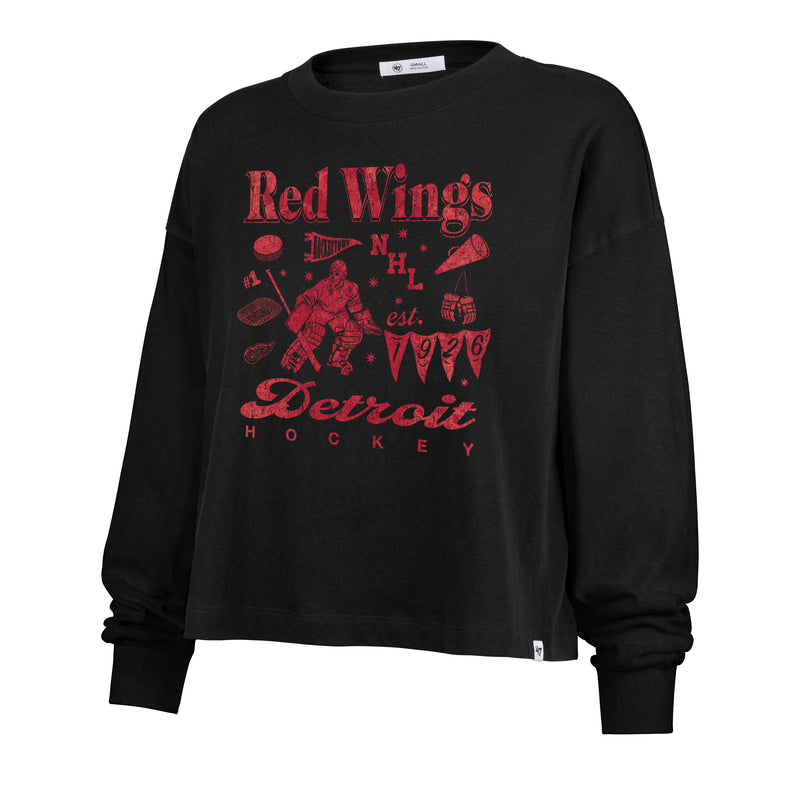 DETROIT RED WINGS TEAM COLLAGE '47 SYDNEY LONG SLEEVE TEE WOMENS