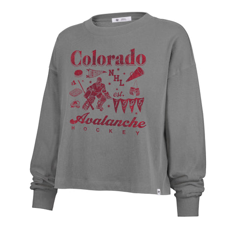 COLORADO AVALANCHE TEAM COLLAGE '47 SYDNEY LONG SLEEVE TEE WOMENS
