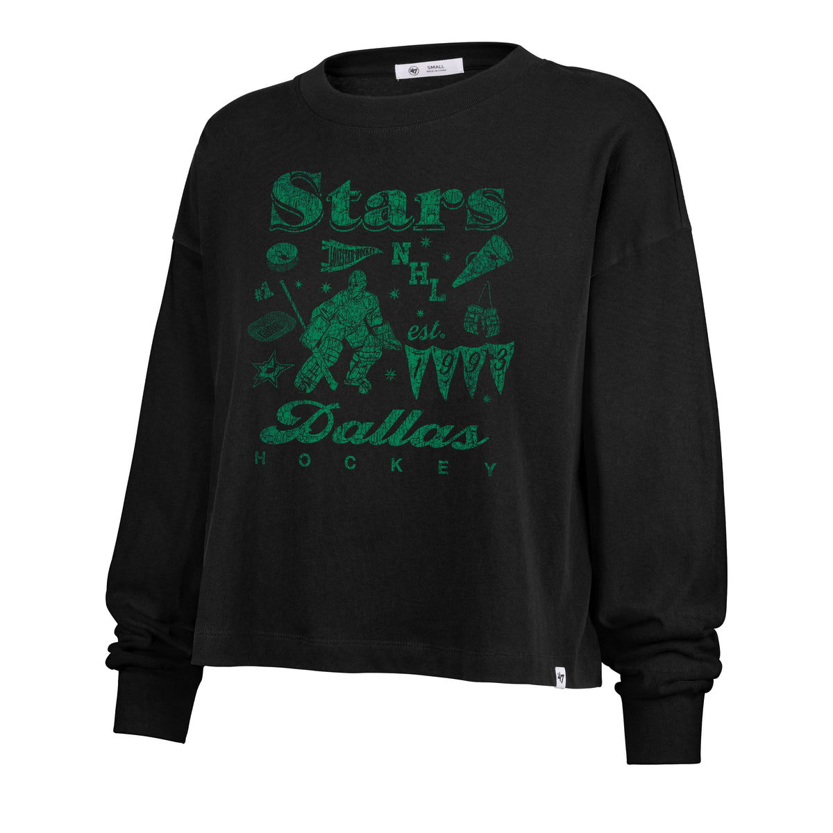 DALLAS STARS TEAM COLLAGE '47 SYDNEY LONG SLEEVE TEE WOMENS