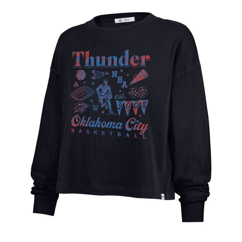 OKLAHOMA CITY THUNDER TEAM COLLAGE '47 SYDNEY LONG SLEEVE TEE WOMENS