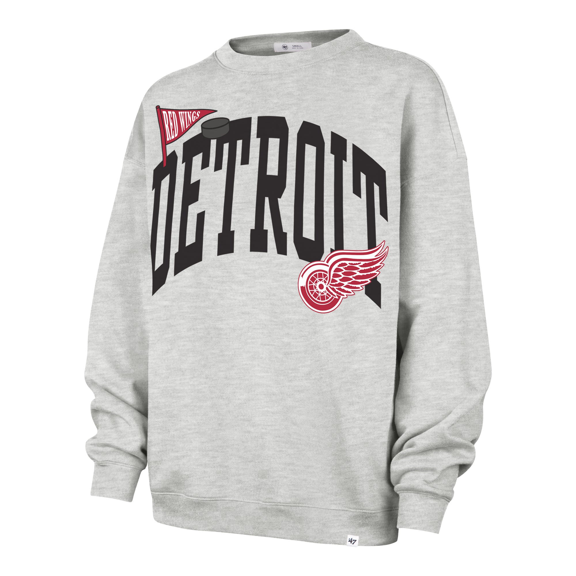 DETROIT RED WINGS ARCHED ICON '47 OVERSIZED CREW WOMENS