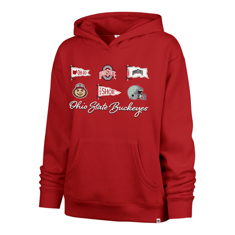 OHIO STATE BUCKEYES BOW AND BANNERS '47 NAOMI HOOD WOMENS
