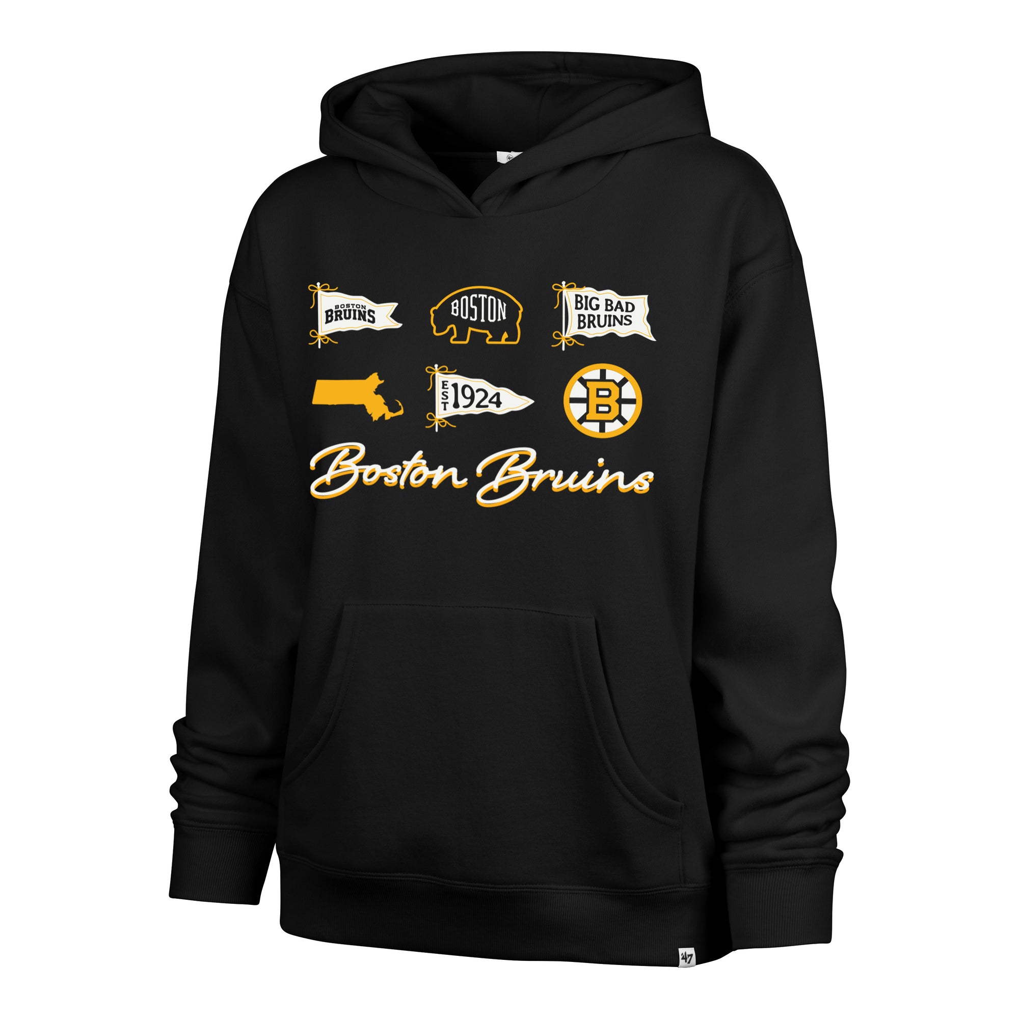 BOSTON BRUINS BOW AND BANNERS '47 NAOMI HOOD WOMENS