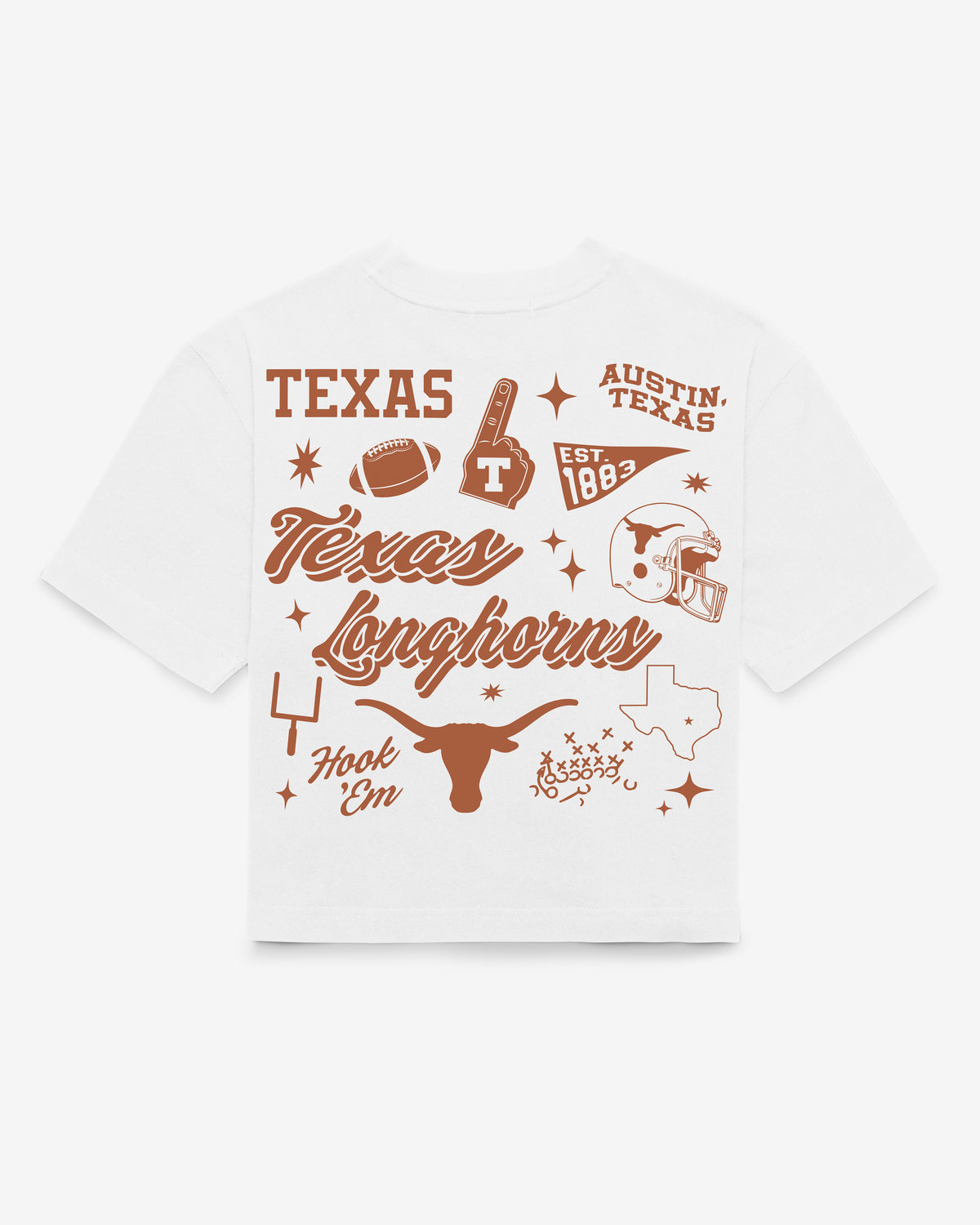 TEXAS LONGHORNS COLLAGE SCRIPT '47 REED CITY TEE WOMENS