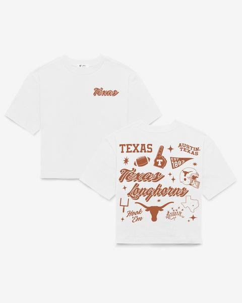 TEXAS LONGHORNS COLLAGE SCRIPT '47 REED CITY TEE WOMENS