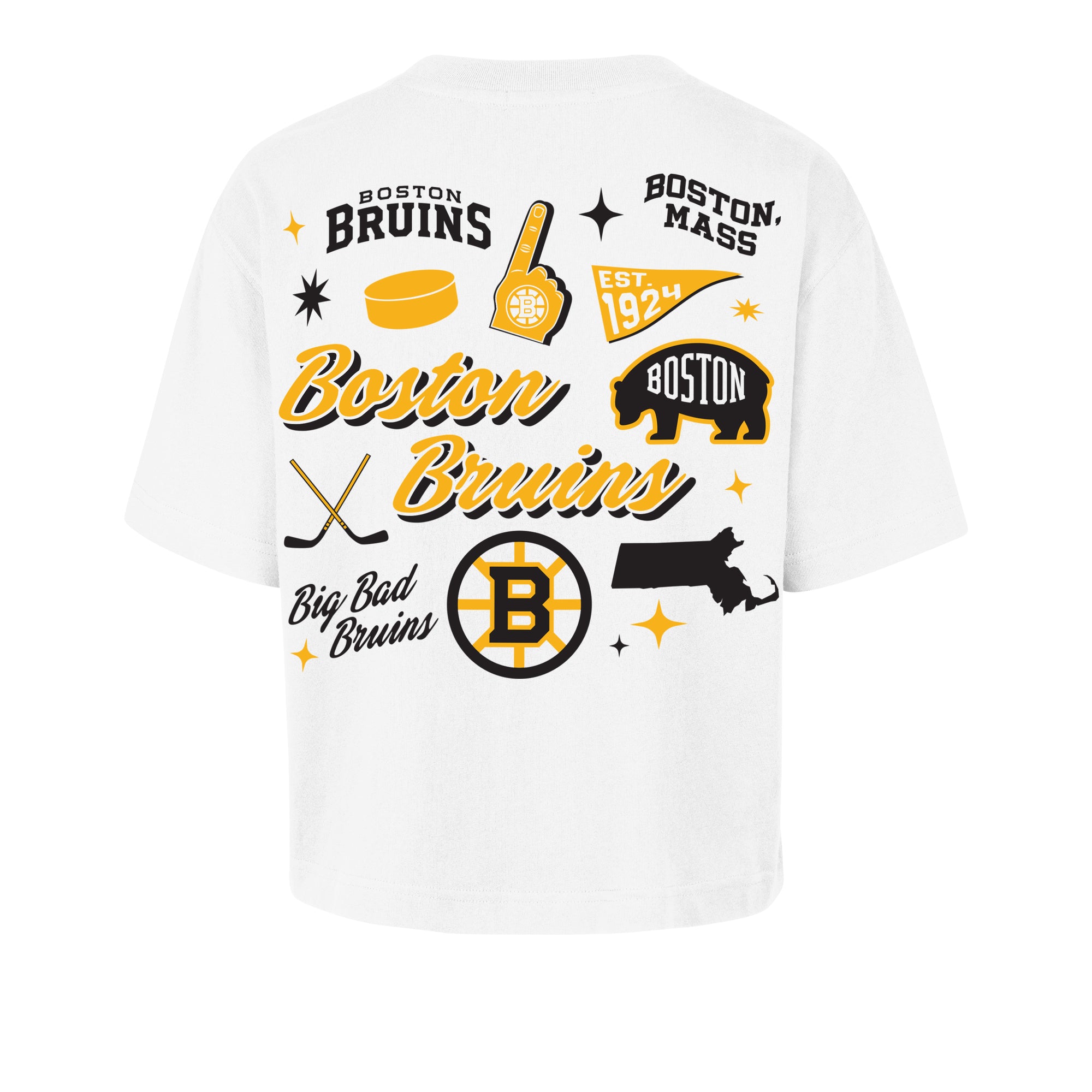 BOSTON BRUINS COLLAGE SCRIPT '47 REED CITY TEE WOMENS