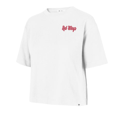 DETROIT RED WINGS COLLAGE SCRIPT '47 REED CITY TEE WOMENS