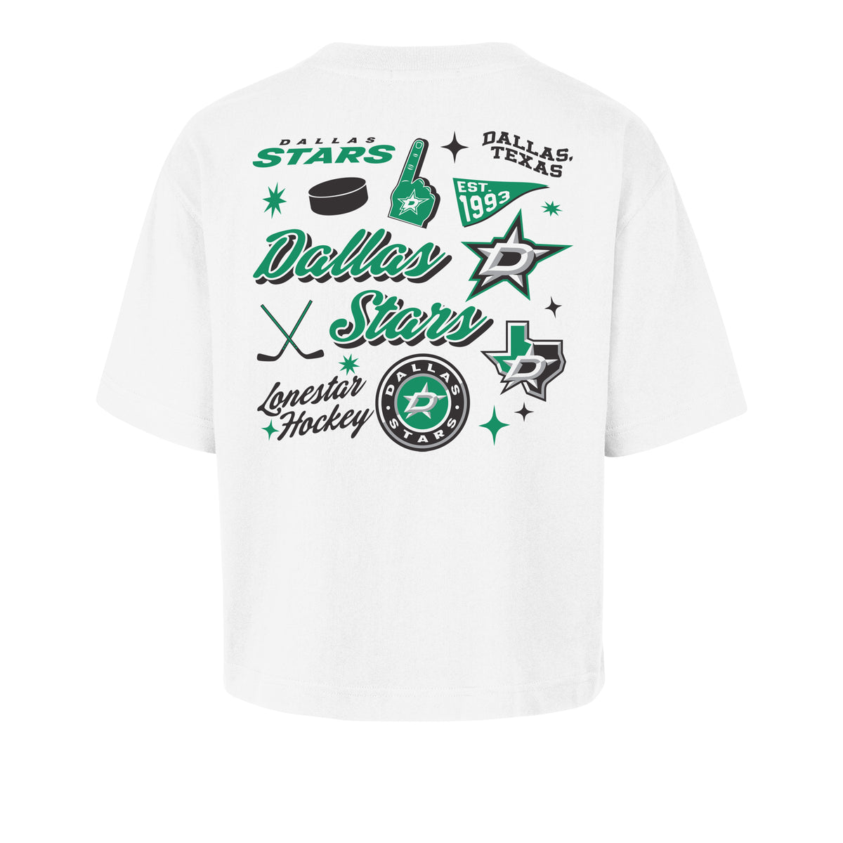 DALLAS STARS COLLAGE SCRIPT '47 REED CITY TEE WOMENS