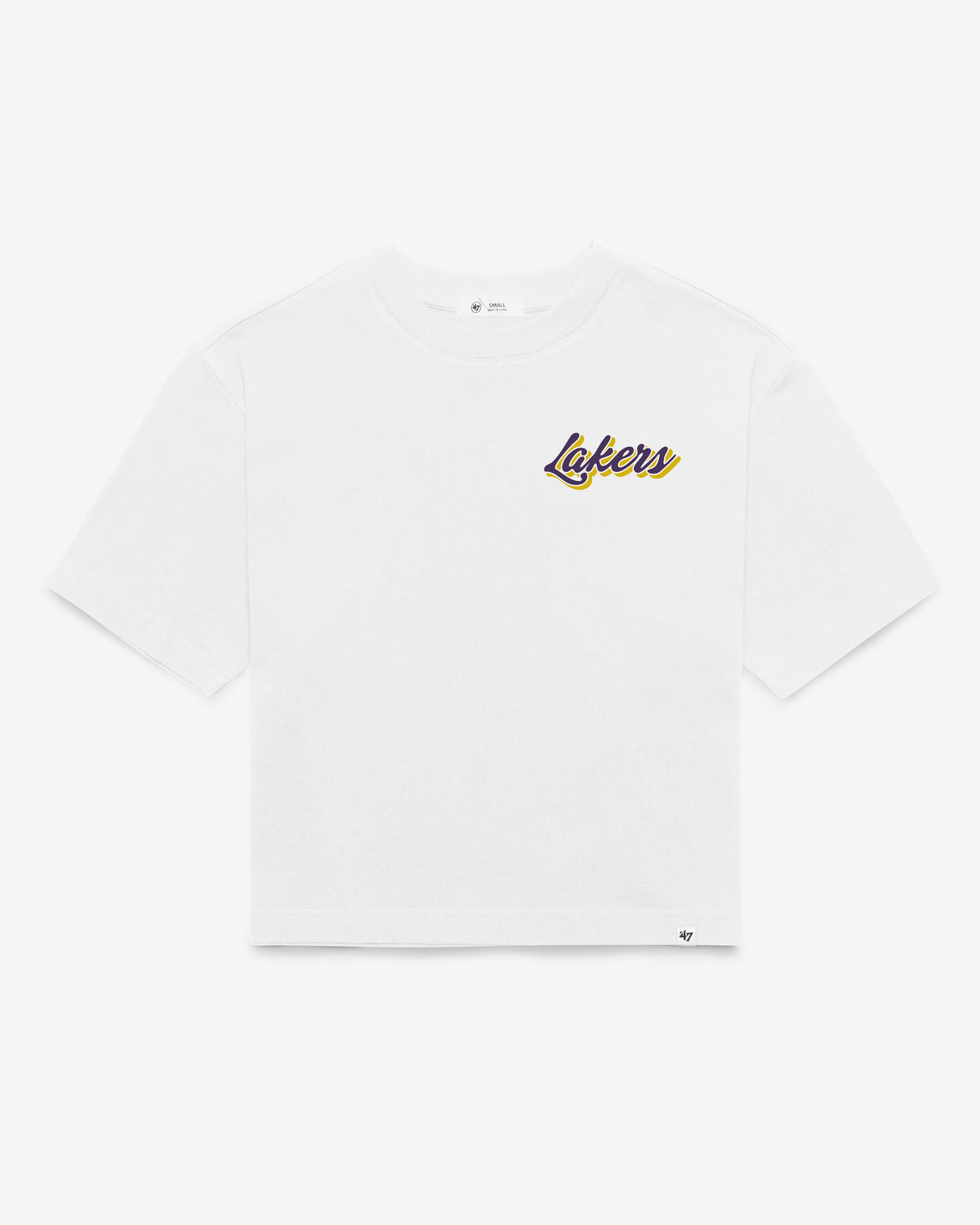 LOS ANGELES LAKERS COLLAGE SCRIPT '47 REED CITY TEE WOMENS