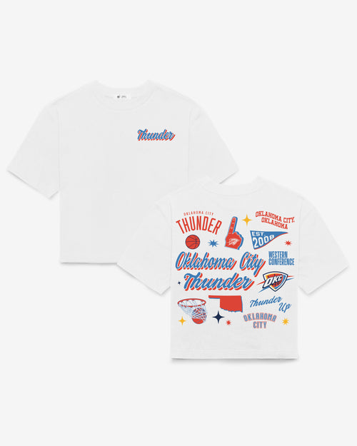 OKLAHOMA CITY THUNDER COLLAGE SCRIPT '47 REED CITY TEE WOMENS