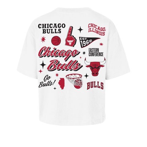 CHICAGO BULLS COLLAGE SCRIPT '47 REED CITY TEE WOMENS