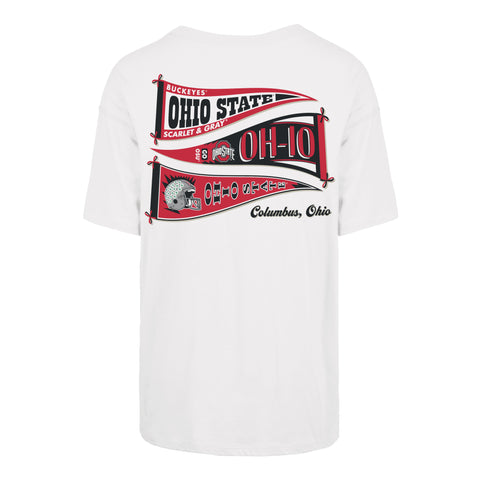 OHIO STATE BUCKEYES BOW AND BANNER BACKER '47 SADIE TEE WOMENS