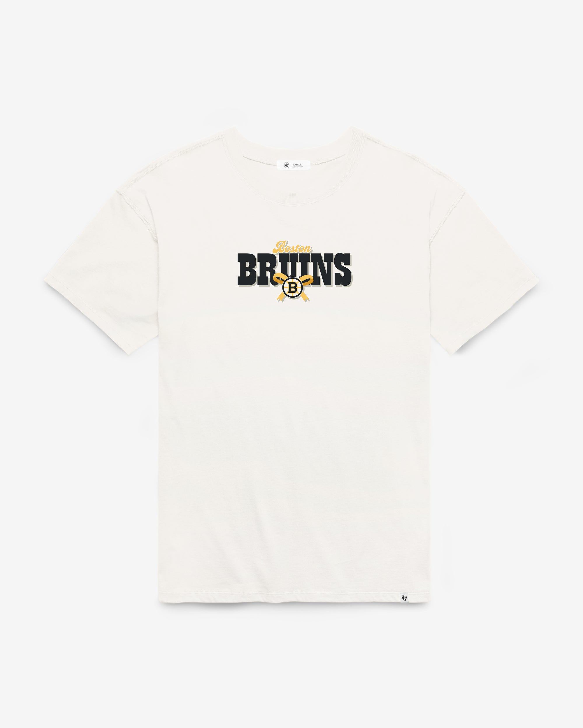 BOSTON BRUINS BOW AND BANNER BACKER '47 SADIE TEE WOMENS