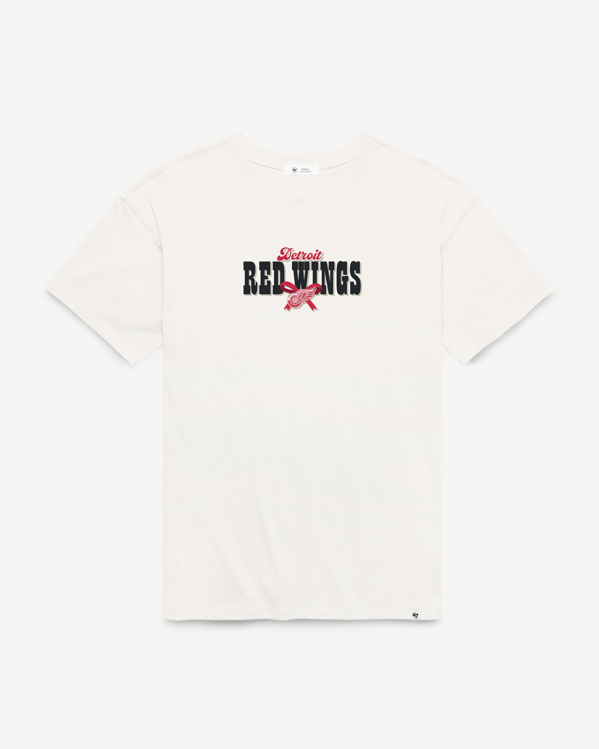 DETROIT RED WINGS BOW AND BANNER BACKER '47 SADIE TEE WOMENS