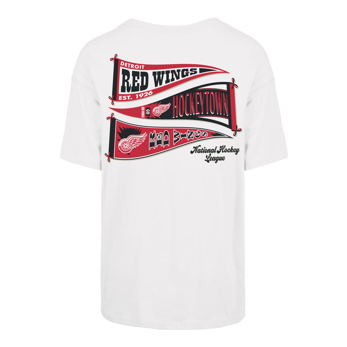 DETROIT RED WINGS BOW AND BANNER BACKER '47 SADIE TEE WOMENS