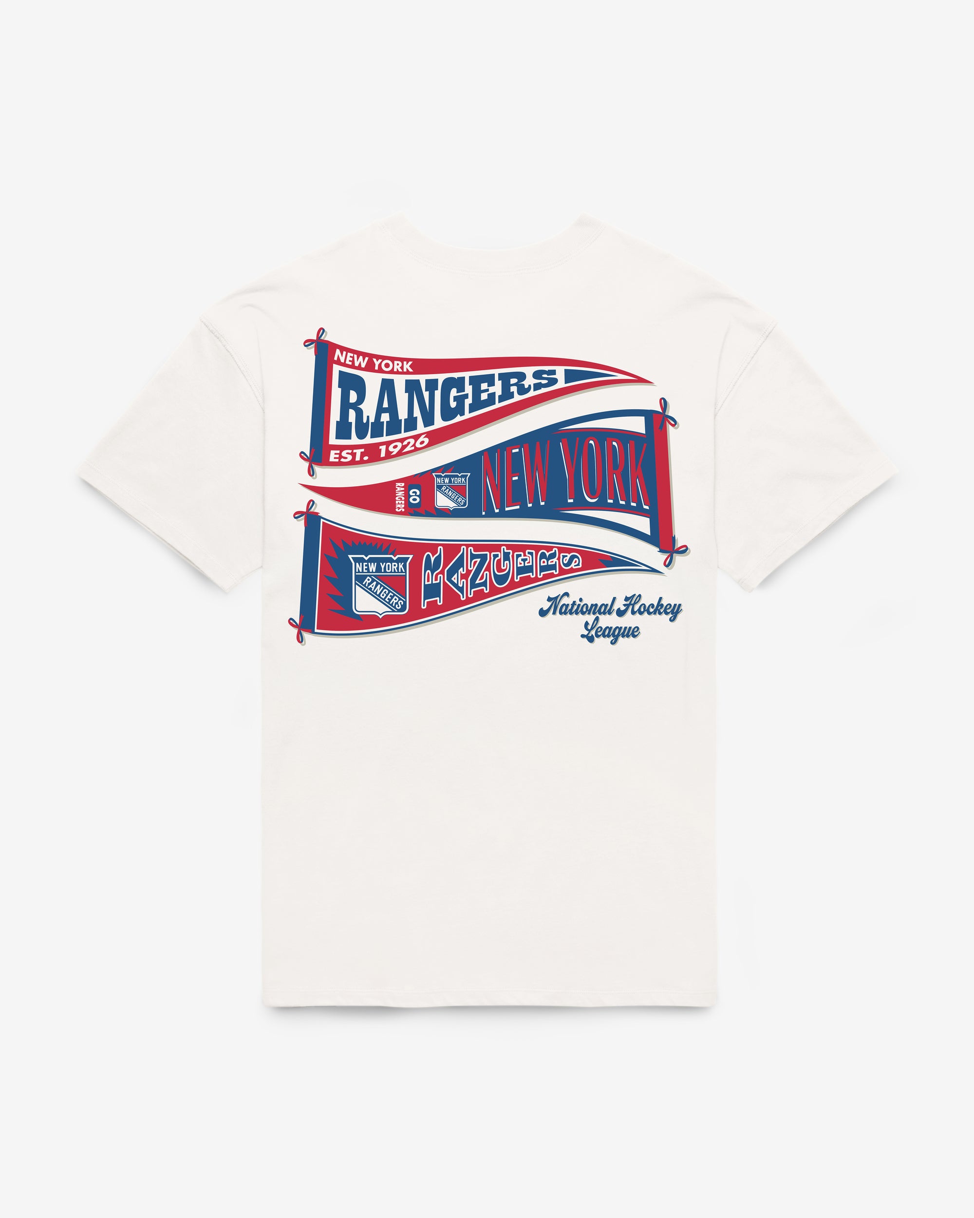 NEW YORK RANGERS BOW AND BANNER BACKER '47 SADIE TEE WOMENS