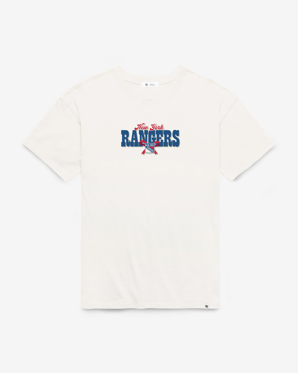 NEW YORK RANGERS BOW AND BANNER BACKER '47 SADIE TEE WOMENS