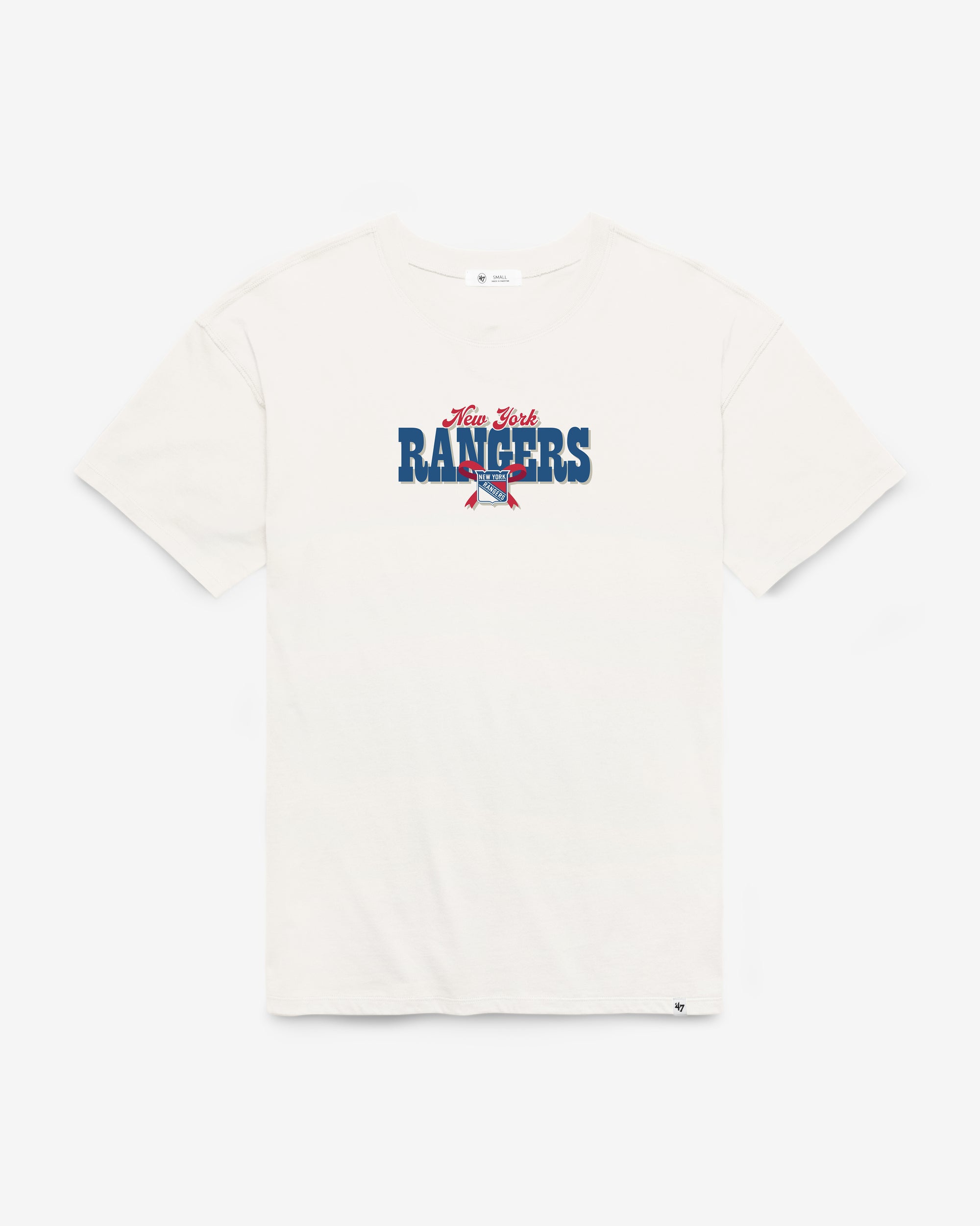 NEW YORK RANGERS BOW AND BANNER BACKER '47 SADIE TEE WOMENS