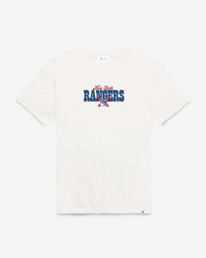 NEW YORK RANGERS BOW AND BANNER BACKER '47 SADIE TEE WOMENS