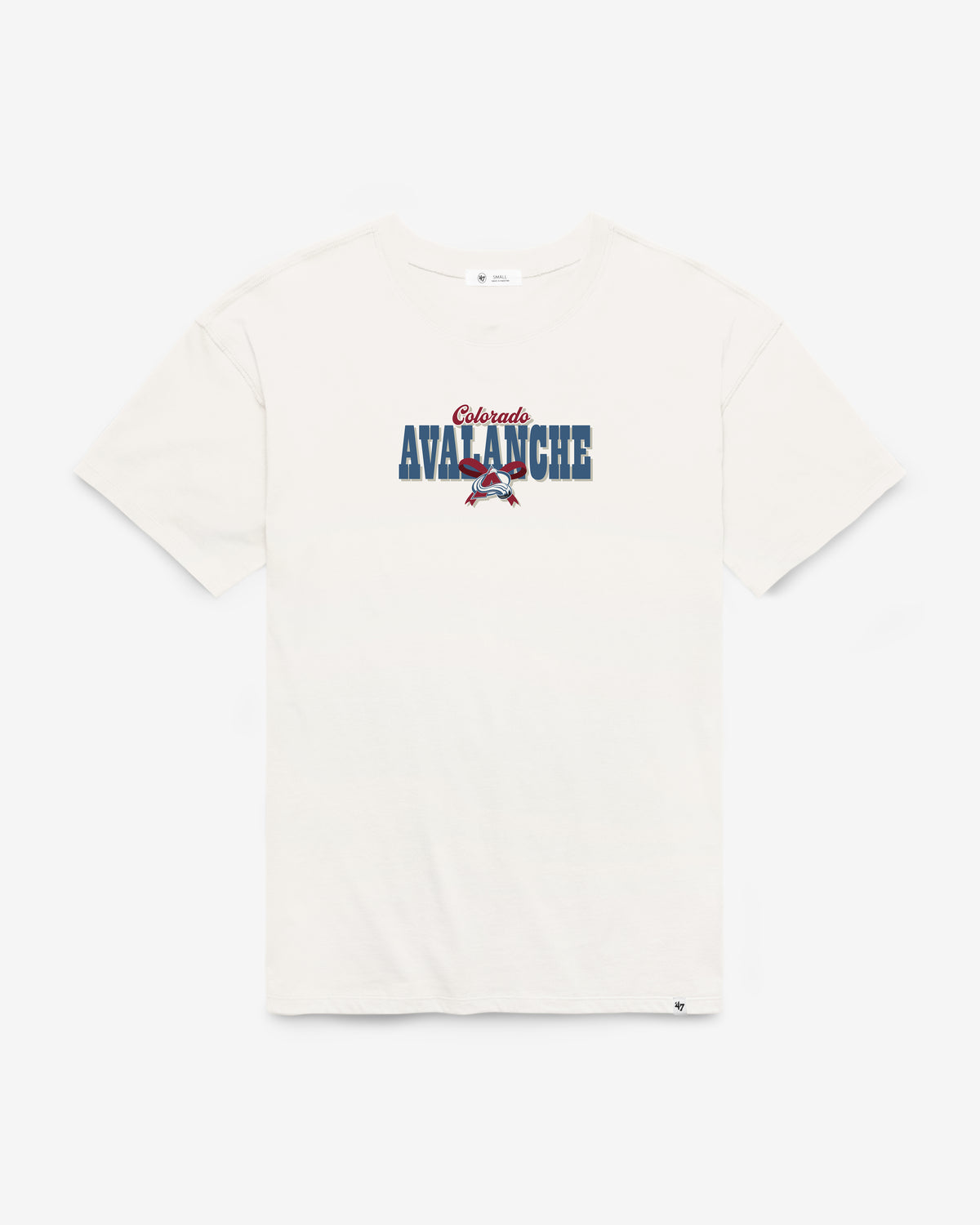 COLORADO AVALANCHE BOW AND BANNER BACKER '47 SADIE TEE WOMENS