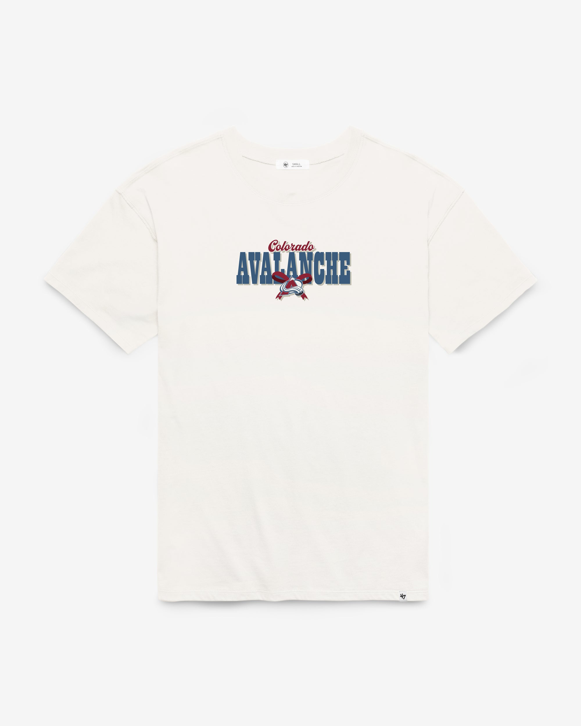 COLORADO AVALANCHE BOW AND BANNER BACKER '47 SADIE TEE WOMENS