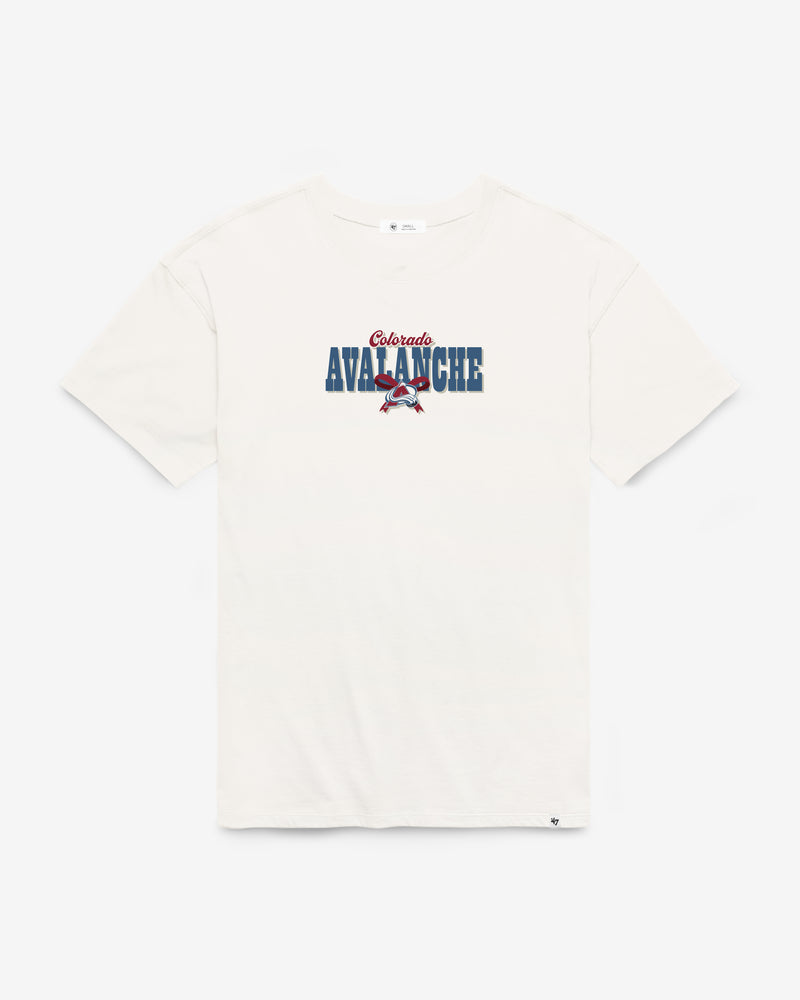 COLORADO AVALANCHE BOW AND BANNER BACKER '47 SADIE TEE WOMENS