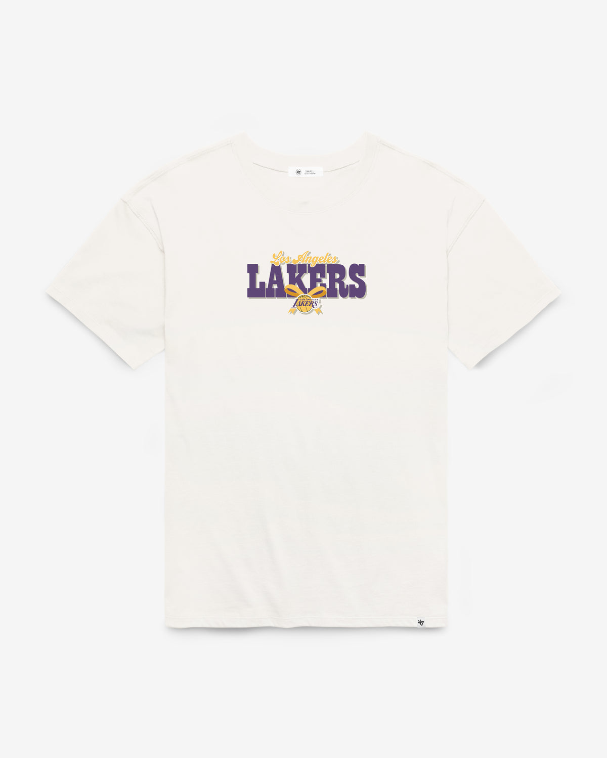 LOS ANGELES LAKERS BOW AND BANNER BACKER '47 SADIE TEE WOMENS